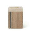 FugaFlow Eccelente Arredo Toiletmeubelset - 40x65cm - 1 deur - 1 kraangat - rechts - fontein travertine - eiken SW1522189