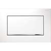 Geberit Sigma10 bedieningsplaat - 2-toets spoeling - rechthoekige knoppen - wit/chroom geborsteld/wit - verchroomd wit SW61794