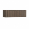 H&R Badmeubelen Juice Wastafelonderkast - 140x45x40cm - linkerhoek afgerond - 3D-front - 2 lades - geïntegreerde greep - tucson oak SW1260246