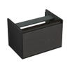 Forzalaqua Reno 2.0 wastafelonderkast 59.5x39.5x40cm met 1 softclose greeploze lade Massief Eiken Black oiled SW492408