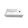 Fugaflow Efficiente Pietra Fontaine - 40x22x10cm - céramique - trou de robinet à droite - blanc brillant SW1483430