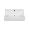 Saniclass Legend Meuble lavabo - 80.5x47x12cm - trop-plein - 1 lavabo - 1 trou de robinet - céramique - blanc brillant SW1382543