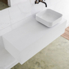 MONDIAZ LAGOM 110cm badmeubel solid surface talc 1 lades Wastafel BINX opzetkom rechts zonder kraangat SW409004 MONDIAZ LAGOM 110cm badmeubel solid surface talc 1 lades Wastafel BINX opzetkom rechts zonder kraangat SW409004