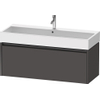 Duravit Ketho 2 Meuble sous-lavabo avec 1 tiroir pour lavabo simple 118.4x46x44cm avec poignée graphite anthracite mat SW773001