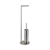 Fortifura Calvi vrijstaande toiletrolhouder - met toiletborstel - PVD - geborsteld RVS SW1189059