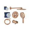 Grohe Grohtherm ensemble de douche pluie encastré - douche de tête ronde - douchette ronde - warm sunset brossé SW1235148