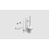 Clou Slim Ensemble d'accessoires pour toilettes - 4 pièces - acier inoxydable brossé SW767717