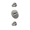 Hotbath Buddy Inbouwthermostaat - 2 stopkranen - geborsteld nikkel (RVS) SW99135