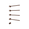 Hotbath &MORE Radiateur sèche-serviettes - 50x76cm - rond - 4 barres - horizontal - avec interrupteur - cuivre brossé PVD SW1245692