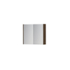 INK SPK1 Spiegelkast - 70x14x60cm - 2 deuren - dubbelzijdige Spiegel - schakelaar en stopcontact - MDF Fineer Chocolate SW493504