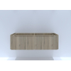 H&R badmeubelen Juice Wastafelonderkast - 140x45x40cm - afgeronde hoeken - 2 lades - geïntegreerde greep - french oak SW867604
