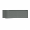 H&R Badmeubelen Juice Meuble sous lavabo - 120x45x40cm - angle gauche arrondi - 2 tiroirs - poignée intégrée - Petrol mat SW1110111