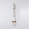 Fortifura Calvi Robinet de baignoire - avec ensemble de douche - douchette à main - flexible de douche en métal - cuivre brossé PVD SW1243263