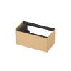 INK Concept R Meuble sous-lavabo - 80x45x35cm - 1 tiroir - poignées en applique - angle arrondi à gauche - MDF - light veneer SW1405710
