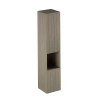 Thebalux Linea Hoge Kast - 36x35x165cm - links draaiend - 2 deuren - push open - fineer natural SW1239581