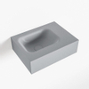 MONDIAZ LEX lave-mains - 40x30x12cm - vasque à gauche - sans trou de robinet - plata (argent) SW1026065