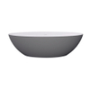 Best Design New Stone Bicolor Baignoire îlot 180x85x52cm Just Solid Lave/gris/blanc SW383220 Best Design New Stone Bicolor Baignoire îlot 180x85x52cm Just Solid Lave/gris/blanc SW383220