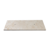 Saniclass Travertine plan sous vasque - 120x46cm - sans trous de robinet - 2 découpes pour siphon - pierre naturelle marbrée SW1242431