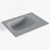 Mondiaz LEX Lavabo - 40x30x0.9cm - lavabo Gauche - sans trous de robinet - pour meuble de WC - Solid surface - Plata SW1025900