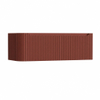 H&R Badmeubelen Juice Wastafelonderkast - 120x45x40cm - linkerhoek afgerond - 3D-front - 2 lades - geïntegreerde greep - terra mat SW1260023
