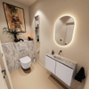 MONDIAZ TURE-DLUX meuble de toilettes 80cm Cale. EDEN lavabo Glace position milieu. Sans trou de robinet. SW1103166