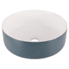 Differnz MIRA Vasque à poser - 36x12cm - céramique - bleu/blanc SW1236913