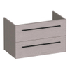 BRAUER Trust wastafelonderkast 80 excl. opbouwgrepen 2 softclose lades en 1 sifon uitsparing - Timber Greige SW1204058