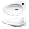 Clou First vasque de lave-mains 38.8x24.6cm trou de robinet à droite Céramique Blanc SW9266