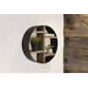 LoooX Wooden Box opbouwnis rond antraciet Ø50x14cm eiken old grey SW108697 LoooX Wooden Box opbouwnis rond antraciet Ø50x14cm eiken old grey SW108697
