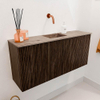 Mondiaz JOYA-DLUX 90cm toiletmeubel - kleur Walnut - Wastafel FAYE positie Midden Zonder kraangat kleur Arena. SW1424346