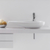Laufen Alessi One meubelwastafel met afleg links met LCC 90x50cm met kraangat met clou wit 0192302 Laufen Alessi One meubelwastafel met afleg links met LCC 90x50cm met kraangat met clou wit 0192302