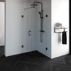 Saniclass Create douchecabine 2-delig 80x80cm profielloos met antikalk en 8mm veiligheidsglas zwart mat SW224141 Saniclass Create douchecabine 2-delig 80x80cm profielloos met antikalk en 8mm veiligheidsglas zwart mat SW224141