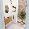 Mondiaz JOYA-DLUX 90cm toiletmeubel - kleur Oak - Wastafel FAYE positie Midden 1 kraangat kleur Oza. SW1424098