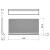 Mosa Global collection 76250DP Plinthe creuse fine 075X150 5.5mm Mat SW1574220