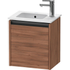 Duravit Ketho.2 Fonteinkast - met 1 deur - 41x29.2x44cm links - met greep antraciet - noten mat SW772102