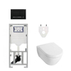 Villeroy Boch Subway 2.0 DirectFlush Toiletset - softclose - geberit reservoir - bedieningsplaat zwart sigma30 - wit SW106378