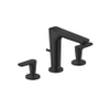 AXOR Citterio C wastafelkraan - 3-gats - voorsprong 13.5cm - met trekwaste - mat zwart SW1152193