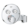 Grohe SmartControl Mitigeur thermostatique encastré - 3 boutons - support de douchette - rond - chrome SW104918