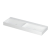INK United wastafel - 140x45x11cm - 2 wasbakken - 2 kraangaten - porselein wit glans SW207367