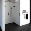 Saniclass Create douchedeur 140x200cm 2-delig profielloos met antikalk en 8mm veiligheidsglas zwart mat SW223835 Saniclass Create douchedeur 140x200cm 2-delig profielloos met antikalk en 8mm veiligheidsglas zwart mat SW223835
