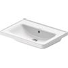 Duravit D-neo Wastafel - met waskom midden - zonder kraangat - met overloop - 65x48cm - met wondergliss - wit SW640401