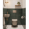 QeramiQ Dely Ensemble de toilette - réservoir encastré Qeramiq Flush - abattant slim - plaque de commande beige en plastique - boutons rectangulaires - beige SW1578575