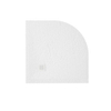 Zeza Grade Douchebak - 90x90cm - antislip - antibacterieel - mineraalmarmer - kwartrond - mat wit SW1152805