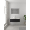 Bruynzeel Giro badmeubelset 49x100x46cm 1 wasbak 1 lade met spiegel met softclose composite zijde zwart SW384258 Bruynzeel Giro badmeubelset 49x100x46cm 1 wasbak 1 lade met spiegel met softclose composite zijde zwart SW384258