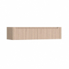 H&R Badmeubelen Juice Meuble sous lavabo - 160x45x40cm - angle droit arrondi - 2 tiroirs - poignée intégrée - Rockford oak SW1110489