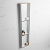 Mondiaz Easy nis 29.5x149.5x8cm voor Inbouw/opbouw 3 open vakken Solid surface Talc/Rust SW643897