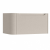 H&R Badmeubelen Juice Meuble sous vasque - 80x45x40cm - angle gauche arrondi - 1 tiroir - poignée intégrée - beige mat SW1109747