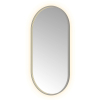 Hotbath &MORE Spiegel Oval - 60x120cm - direct en indirect LED - spiegelverwarming - dimbaar - met afstandsbediening - PVD - geborsteld gunmetal antraciet SW1245617