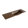 Mondiaz BIG small Rust solid surface inbouw wastafel 130cm rechts SW430713 Mondiaz BIG small Rust solid surface inbouw wastafel 130cm rechts SW430713