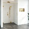 Saniclass Create Nisdeur 2-delig 135x200cm profielloos met antikalk en 8mm veiligheidsglas Goud geborsteld SW638651 Saniclass Create Nisdeur 2-delig 135x200cm profielloos met antikalk en 8mm veiligheidsglas Goud geborsteld SW638651